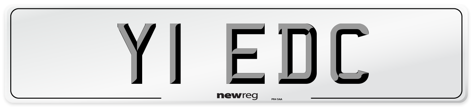 Y1 EDC Number Plate from New Reg